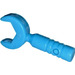 LEGO Dark Azure Wrench mit Open Ende 3 Rippen Griff