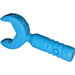 LEGO Donker Azuurblauw Wrench met Open Einde Handvat met 3 ribbels