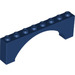 LEGO Dark Blue Arch 1 x 8 x 2 Raised, Thin Top without Reinforced Underside (16577 / 40296)