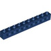 LEGO Dark Blue Brick 1 x 10 with Holes (2730)