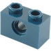 LEGO Bleu foncé Brique 1 x 2 avec Trou (3700)