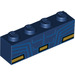 LEGO Dark Blue Brick 1 x 4 with Gold and Lines (3010 / 39081)