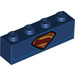 LEGO Dark Blue Brick 1 x 4 with superman Logo (3010 / 39079)