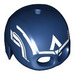 LEGO Dark Blue Captain America Helmet with White Stripes and Triangle