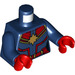 LEGO Donkerblauw Kapitein Marvel met Medium Dark Vleeskleur Haar Minifiguur Torso (973 / 76382)