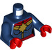 LEGO Mørkeblå Kaptajn Marvel med Gul Spiky Hår Minifig Torso (973 / 76382)