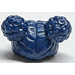 LEGO Dark Blue Curly Hair with Middle Part and Two High Pigtail Buns (65579)