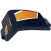 LEGO Dark Blue Curved Panel 3 x 6 x 3 with Air Vent, Orange, Stripes (Left) Sticker (24116)