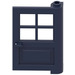 LEGO Dark Blue Door 1 x 4 x 5 with 4 Panes with 2 Points on Pivot (3861)