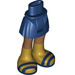 LEGO Bleu foncé Hanche avec Basic Incurvé Skirt avec Gold Boots et Dark Bleu Rayures avec charnière épaisse (35634)