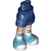 LEGO Dark Blue Hip with Rolled Up Shorts with Blue Shoes with White Laces with Thick Hinge (35556 / 35557)