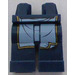 LEGO Donkerblauw Heupen en benen met Bright Licht Blauw Apron met Gold Border Patroon (3815)