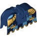 LEGO Donkerblauw Paard Barding met Gold Armor (2490 / 59587)