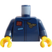 LEGO Dark Blue Minifig Torso Gold Wings Badge and Propeller on Back (973)