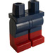 LEGO Donkerblauw Minifiguur Heupen en benen met Donkerrood Boots (21019 / 27975)