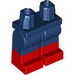 LEGO Donkerblauw Minifiguur Heupen en benen met Rood Boots (21019 / 77601)