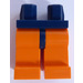 LEGO Donkerblauw Minifigure Heupen met Orange Poten (3815 / 73200)