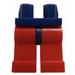 LEGO Donkerblauw Minifiguur Heupen met Rood Poten (73200 / 88584)