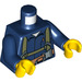 LEGO Donkerblauw Minifigure Torso Work Shirt met Olive Safety Straps en Oranje Riem (973 / 76382)