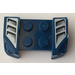 LEGO Donkerblauw Spatbord Plaat 2 x 4 met Overhanging Headlights met Lucht Vents Sticker (44674)