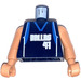 LEGO Ciemny niebieski NBA Dirk Nowitzki, 41 Dallas Mavericks Minifigurka Tułów