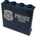 LEGO Dark Blue Panel 1 x 4 x 3 with &#039;POLICE&#039; and &#039;60008&#039; and Silver Badge (Left) Sticker with Side Supports, Hollow Studs (60581)