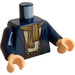 LEGO Dark Blue Pippin - Reddish Brown Cape Minifig Torso (973 / 76382)