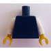 LEGO Dark Blue Plain Torso with White Arms and Yellow Hands (76382 / 88585)