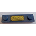 LEGO Dark Blue Plate 1 x 4 with Two Studs with Gold Decoration Sticker with Groove (41740)