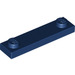 LEGO Dark Blue Plate 1 x 4 with Two Studs without Groove (92593)