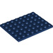 LEGO Dark Blue Plate 6 x 8 (3036)