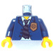 LEGO Dunkelblau Polizei HQ Chief Torso mit Golden Badge und Necktie mit Dark Blau Arme und Gelb Hände (973)
