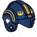 LEGO Dark Blue Rebel Pilot Helmet with Orange Rebel Alliance Symbols (30370 / 104588)