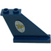 LEGO Dark Blue Rudder 1 x 3 x 4 with Agents Logo Right Sticker (2340)