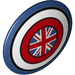 LEGO Dark Blue Shield with Curved Face with Union Jack Flag and Red and White Rings (75902)