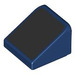 LEGO Bleu foncé Pente 1 x 1 (31°) avec Noir Carré (35338 / 108569)