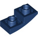 LEGO Donkerblauw Helling 1 x 2 Gebogen Omgekeerd (24201)