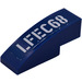 LEGO Dark Blue Slope 1 x 3 Curved with &#039;LFEC68&#039; Sticker (50950)