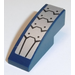 LEGO Dark Blue Slope 1 x 3 Curved with Silver Armor Plates Sticker (50950)