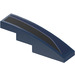 LEGO Dark Blue Slope 1 x 4 Curved with Black Shape (Right) Sticker (11153)
