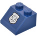 LEGO Dark Blue Slope 2 x 2 (45°) with Police Star Badge Sticker (3039)