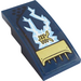 LEGO Dark Blue Slope 2 x 4 Curved with Ice and Gold Decoration (Right Side) Sticker (93606)