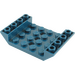 LEGO Dark Blue Slope 4 x 6 (45°) Double Inverted with Open Center with 3 Holes (30283 / 60219)