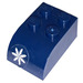 LEGO Donkerblauw Helling Steen 2 x 3 met Gebogen bovenkant met Snowflake Patroon Sticker (6215)