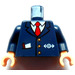 LEGO Dark Blue Subway Train Conductor Torso (973 / 73403)