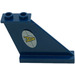 LEGO Donkerblauw Staart 4 x 1 x 3 met Agents logo Rechtsaf Sticker (2340)