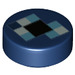 LEGO Dark Blue Tile 1 x 1 Round with Minecraft Ender Pearl Pattern (35380 / 47121)