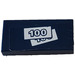 LEGO Dark Blue Tile 1 x 2 with &#039;100&#039; Banknotes Sticker with Groove (3069)