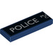 LEGO Donkerblauw Tegel 1 x 3 met Links Kant van &quot;Politie Public Call Doos&quot; (24411 / 63864)