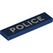 LEGO Dark Blue Tile 1 x 4 with POLICE (2431 / 72186)